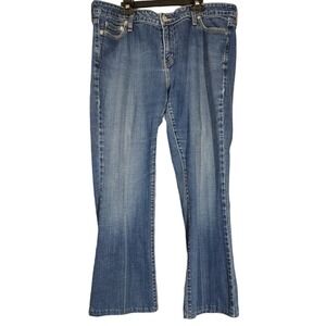 Levi's 545 Low Boot Cut Jeans 16M Womens Y2K Boho Retro Medium Wash Blue Denim